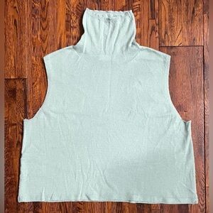 SABLYN Lera Cashmere Sleeveless Turtleneck in Aqua (Blue / Green) Size Small